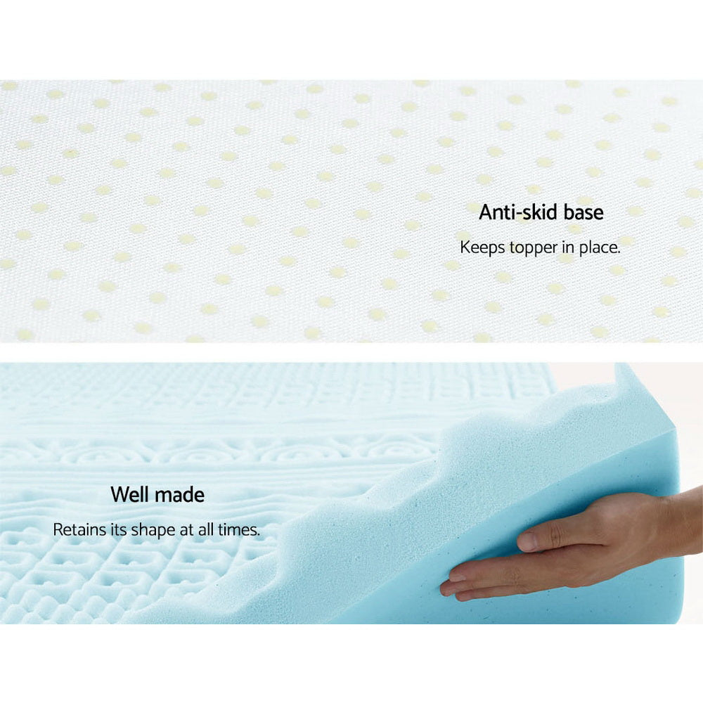 King Giselle Bedding Memory Foam Mattress Topper 11-Zone 8cm