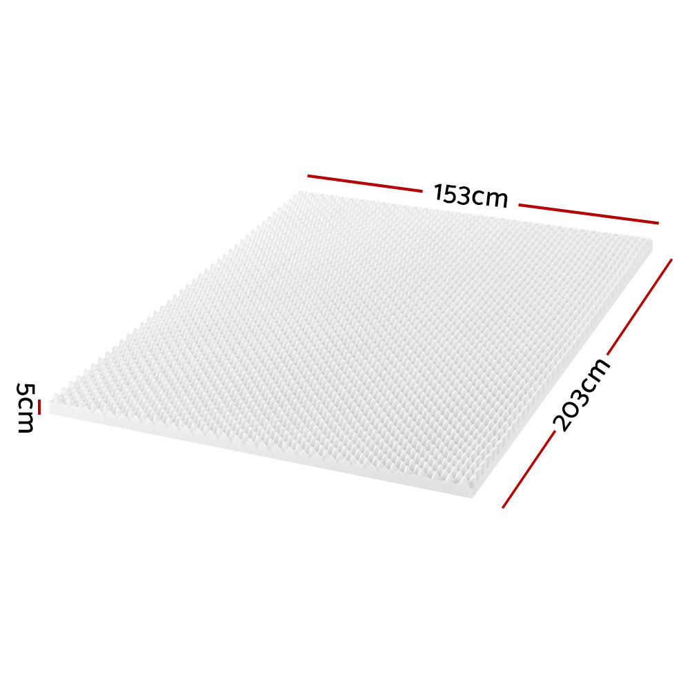 Queen Giselle Bedding Memory Foam Mattress Topper Egg Crate 5cm