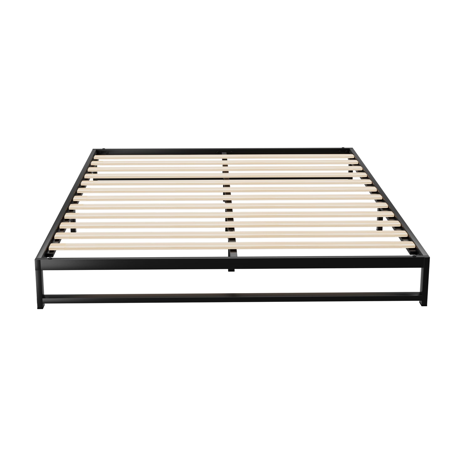 Willow Metal Bed Frame Bed Base Mattress Platform - Black Double
