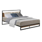 Neptune Bed & Euro Top Mattress Package - Black Double