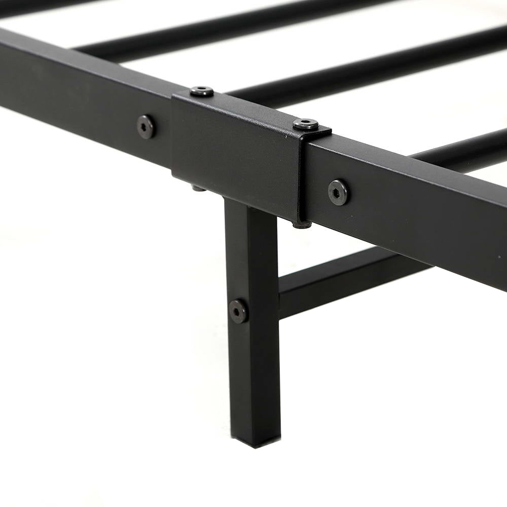 Florence Metal Bed Frame Base Platform - Black Double