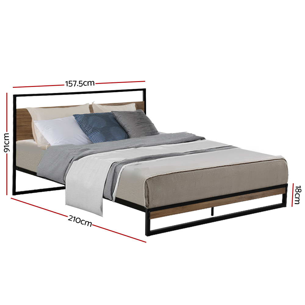 Neptune Bed & Euro Top Mattress Package - Black Queen