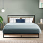 Neptune Bed & Euro Top Mattress Package - Black Queen