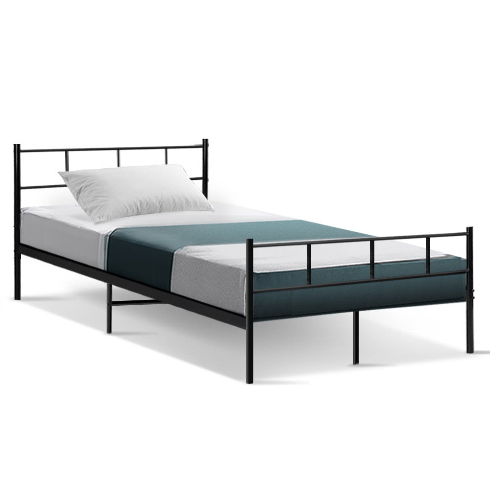 Zircon Bed & Mattress Package - Black King Single