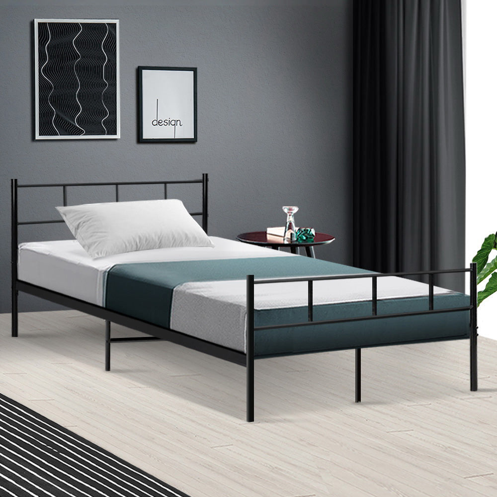 Zircon Bed & Mattress Package - Black King Single