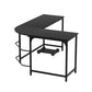 Artiss Computer Desk L-Shape CPU Stand Black 147cm