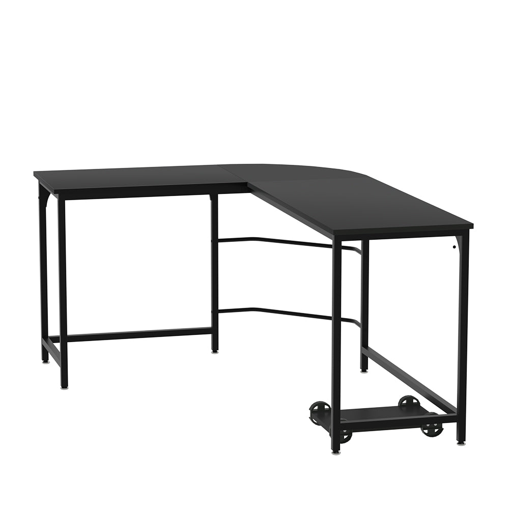 Artiss Computer Desk L-Shape CPU Stand Black 147cm