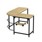 Artiss Computer Desk L-Shape CPU Stand Oak 147cm