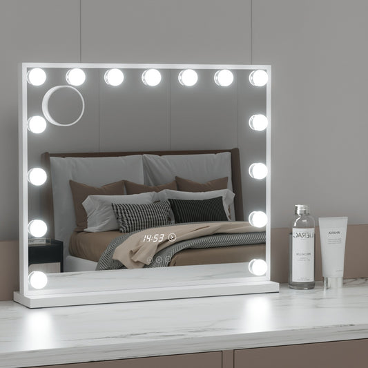Makeup Mirror Hollywood 60x52cm 15 LED Time