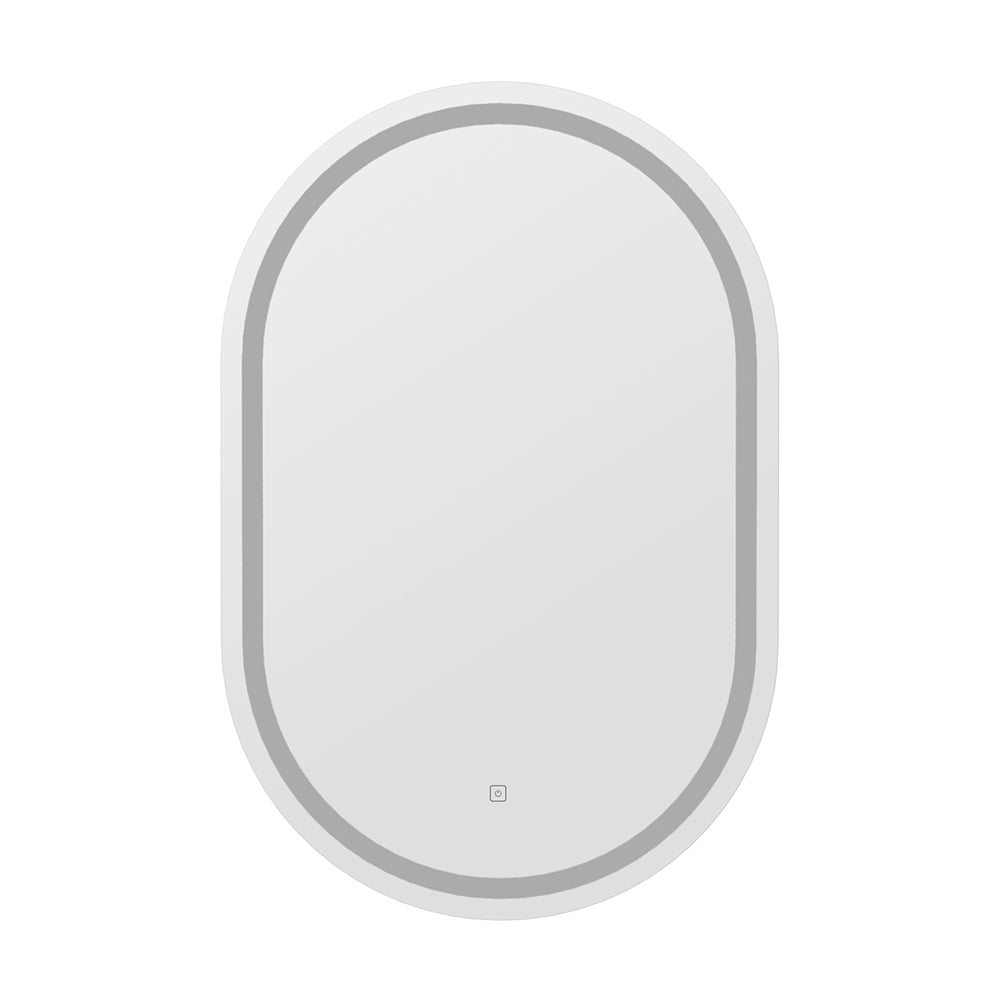 LED Wall Mirror With Light 50x75cm Bathroom Decor Oval Mirrors Vanity