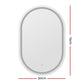 LED Wall Mirror With Light 50x75cm Bathroom Decor Oval Mirrors Vanity