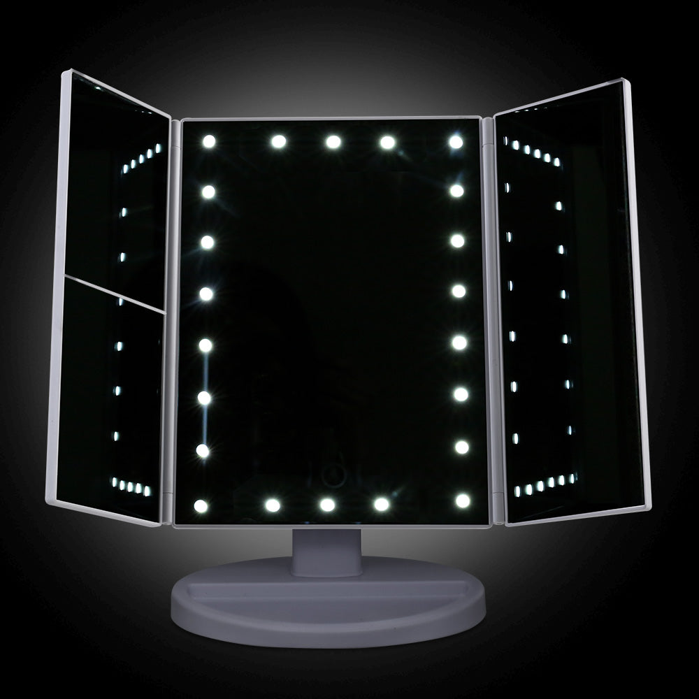 LED Tri-Fold Make Up Mirror