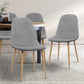 Randy Set of 4 Adamas Fabric Dining Chairs - Light Grey