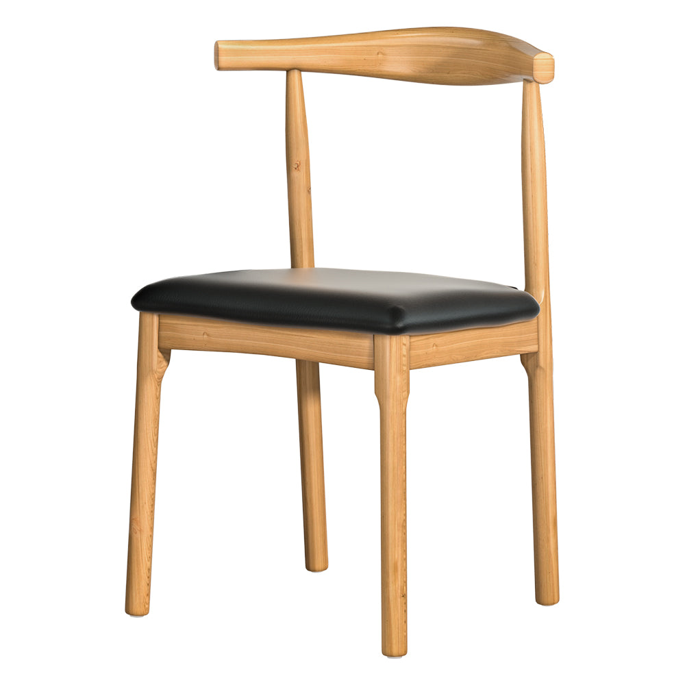 Esme Dining Chair Replica Leather Upholstered Cafe Kitchen Chair - Black