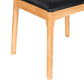 Esme Dining Chair Rubber Wood Leather Seat - Pine & Black