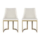 Isobel Set of 2 Dining Chairs Linen Fabric -  Beige