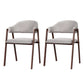 Zara Set of 2 Dining Chairs Linen Fabric - Grey
