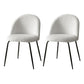 Addison Set of 2 Dining Chairs Accent Armchair Kitchen Sherpa Boucle - White