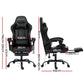 Silva Massage Gaming Office Chair 2 Point Office Chair Footrest - Black