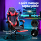 Silva Massage Gaming Office Chair 2 Point Office Chair Footrest - Red