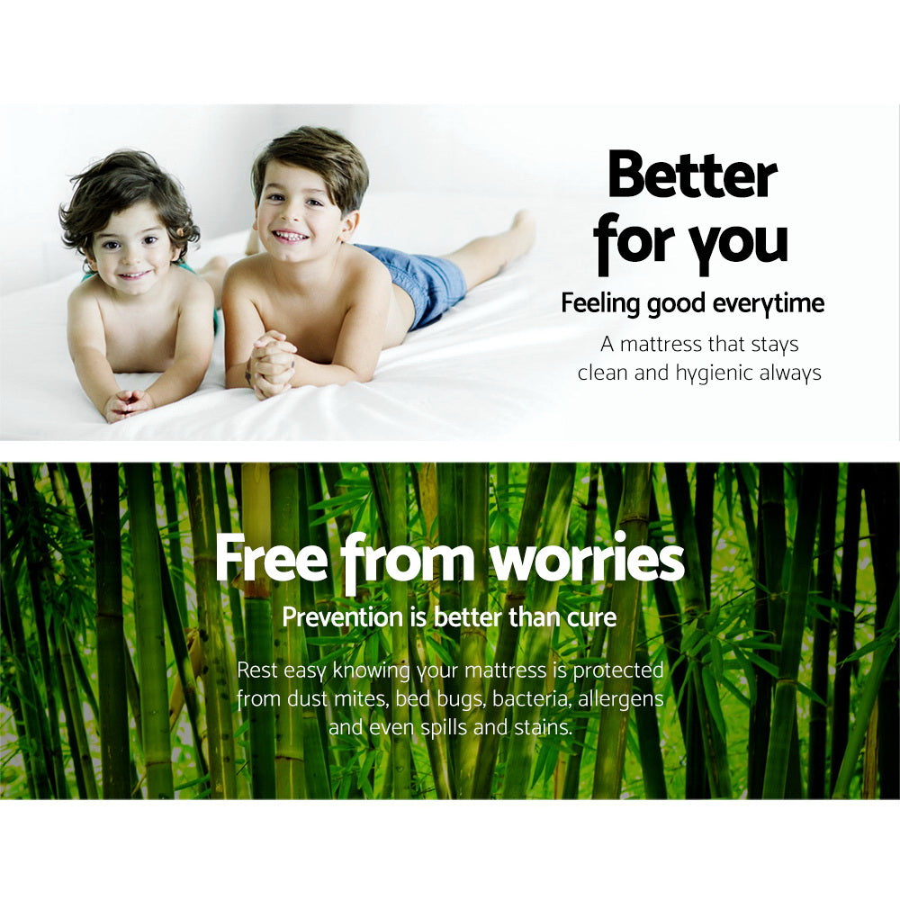 King Giselle Bedding Mattress Protector Bamboo