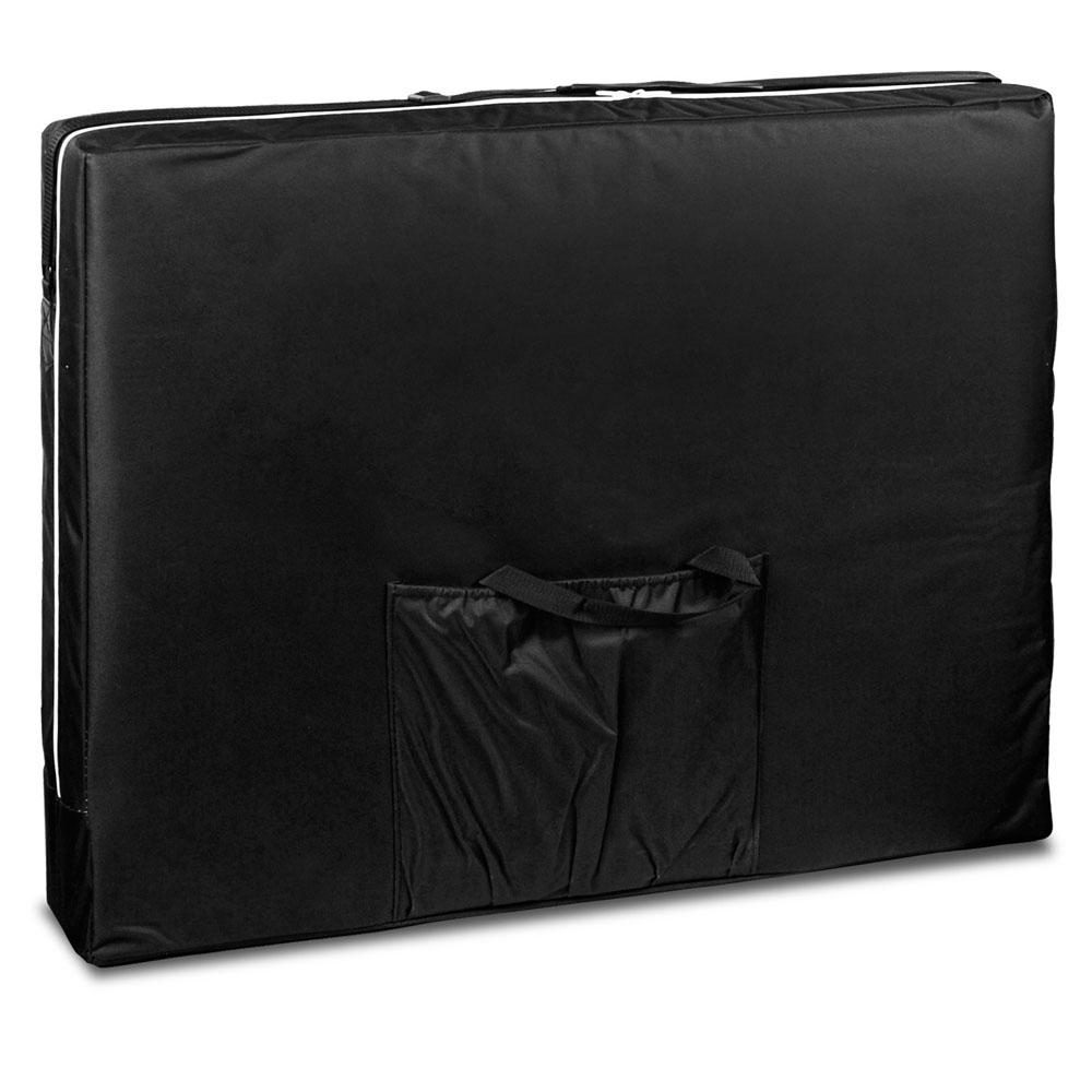 Massage Table 75cm 2 Fold Aluminium Massage Bed Portable Beauty Therapy Black