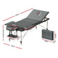 Massage Table 55cm 2 Fold Aluminium Massage Bed Portable Beauty Therapy Grey