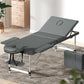 Massage Table 55cm 2 Fold Aluminium Massage Bed Portable Beauty Therapy Grey