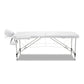 Massage Table 75cm 2 Fold Aluminium Massage Bed Portable Beauty Therapy White