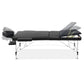 Massage Table 70cm 3 Fold Aluminium Beauty Bed Portable Therapy Black