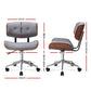 Motaro Office Chair Wooden Fabric - Grey