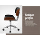 Motaro Wooden Office Chair Fabric Seat - Black