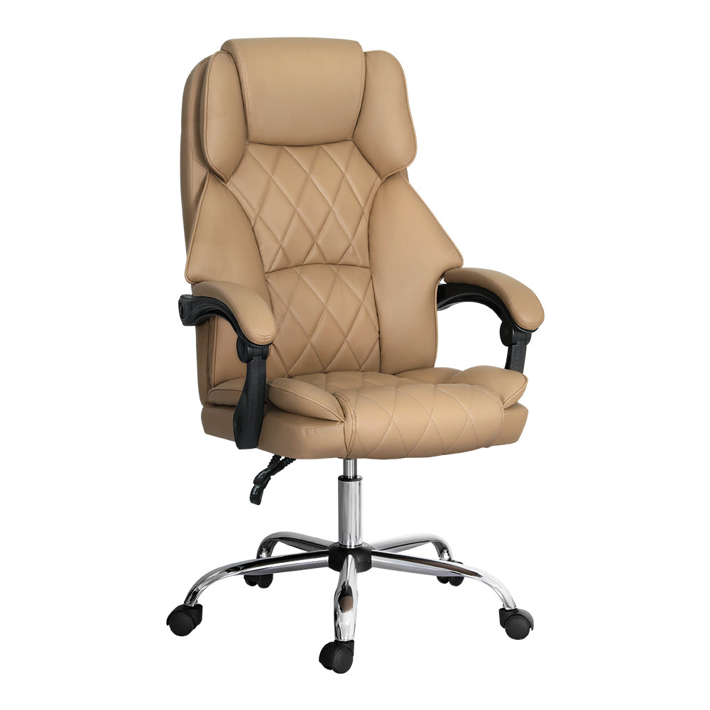 Drahmin Executive Gaming Office Chair Leather Computer Desk Recliner - Espresso