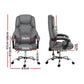 Drahmin Executive Gaming Office Chair Executive Office Chair Fabric Recliner - Grey