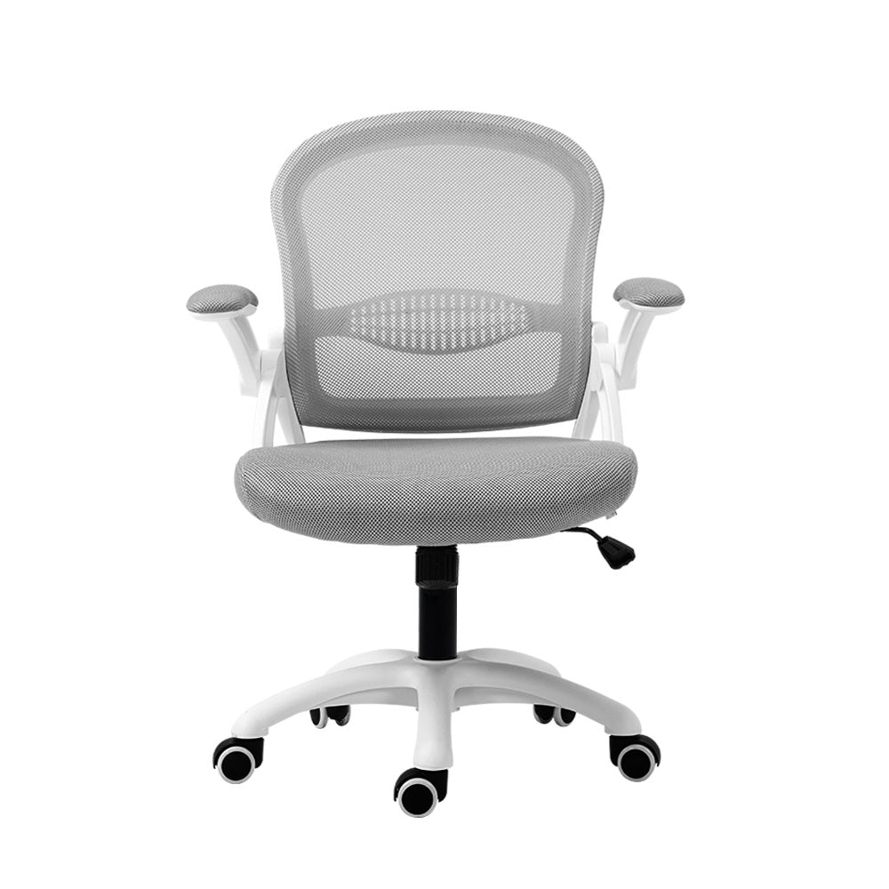 Daegon Office Chair Mesh Computer Desk Mid Back Work Home Study - Grey