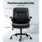 Havik Executive Gaming Office Chair Leather Computer Desk Study - Black