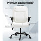 Havik Executive Gaming Office Chair Leather Computer Study Desk - White