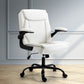 Havik Executive Gaming Office Chair Leather Computer Study Desk - White