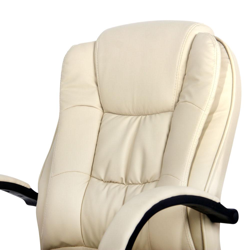 Kratos Executive Gaming Office Chair Computer PU Leather Seat - Beige
