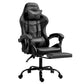 Spyro Executive Gaming Office Chair Computer Leather Footrest - Grey & Black