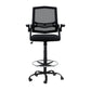 Tifa Office Chair Veer Drafting Stool Mesh Flip Up Armrest - Black