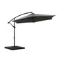 3m Pukalani Outdoor Umbrella Cantilever Stand Cover Garden Patio Beach with Base - Grey