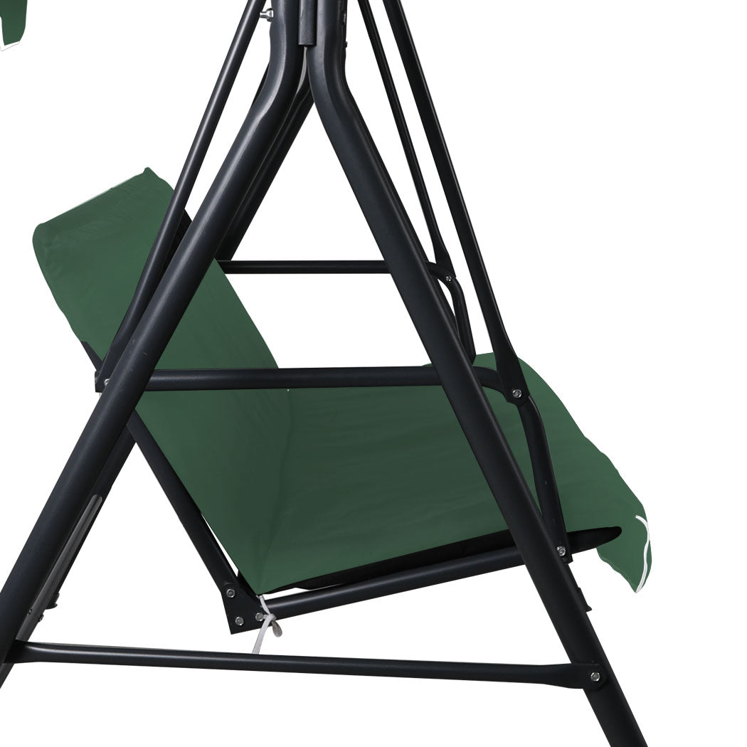 Lorel Swing Chair Garden Canopy Cushion Bench - Green