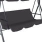 Lorel 3 Seater Swing Chair Garden Canopy Cushion Chairs - Grey