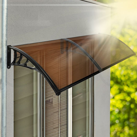 Window Door Awning Canopy Outdoor Patio Sun Shield Rain Cover 1x2.4M
