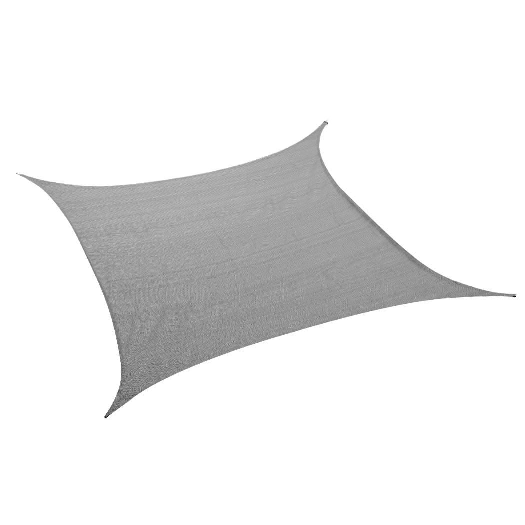 Sun Shade Sail Cloth Rectangle Canopy Outdoor Awning Cover Grey 3x4M