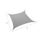 Sun Shade Sail Cloth Canopy Rectangle Outdoor Awning Cover Grey 3x3M