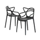 Yannick Set of 4 PP Outdoor Dining Chairs Portable Stackable Chair Patio Furniture - Black