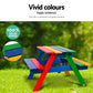 Portia Kids Table & Chairs Set Kids Wooden Picnic with Umbrella - Multicolour