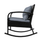 Eliza 2-Seater Rocking 3-Piece Outdoor Chair - Black